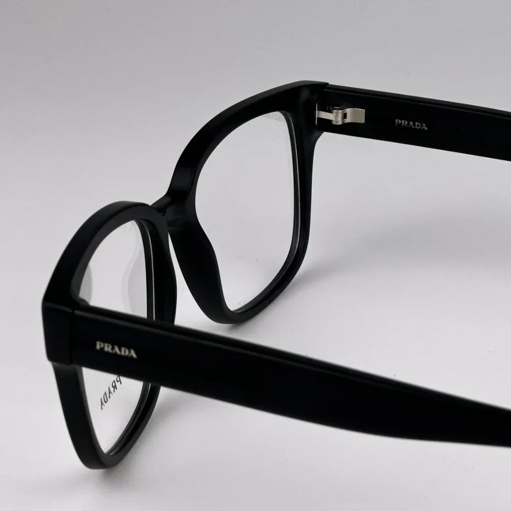 Prada PRA09V 12P1O1 BRAND NEW Eyeglasses Matte Black Square Unisex